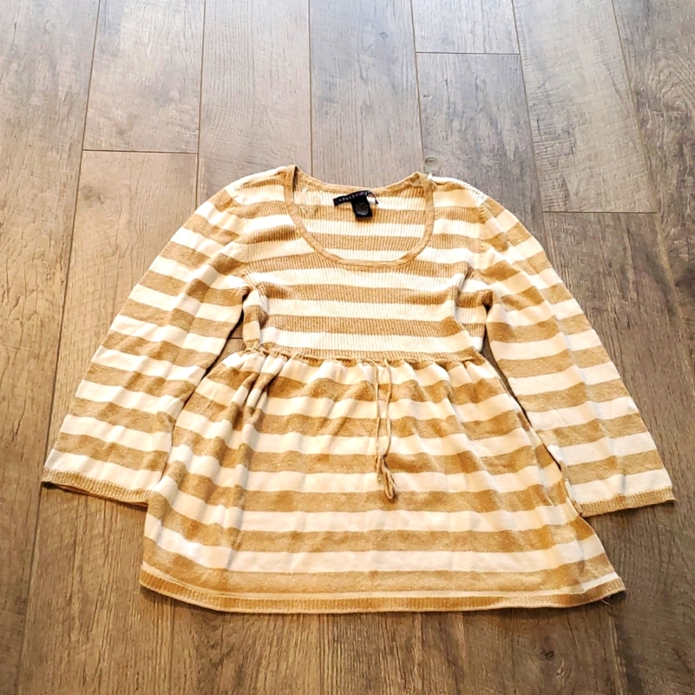 Ashley Judd Gold Glitter Sweater